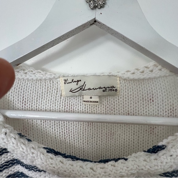 Vintage Havana Blue White and Red Star lightweight top for July 4th, patriotic - Picture 3 of 7